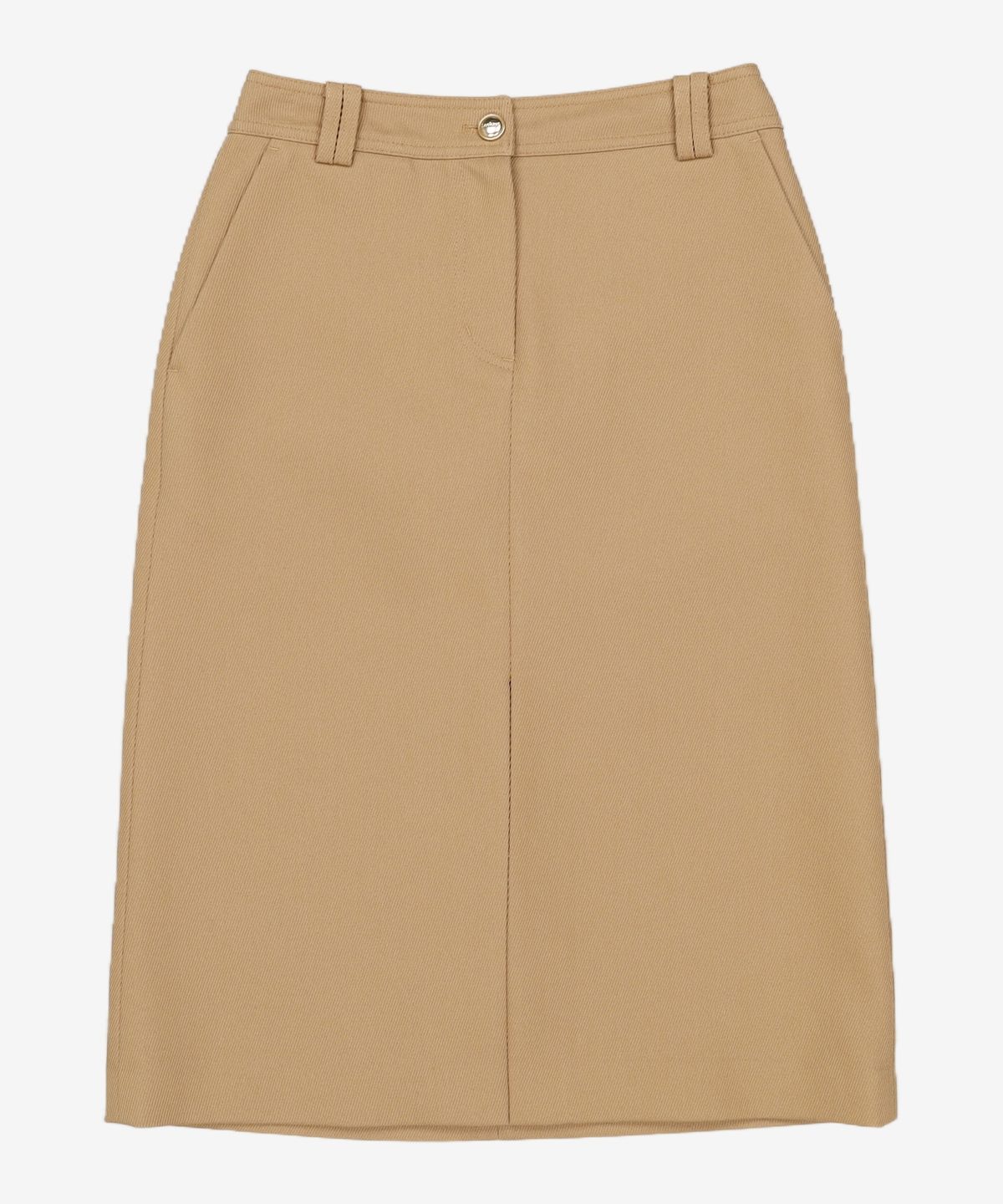 룩캐스트(LOOKAST) HAZEL SLIT MIDI SKIRT - BEIGE S