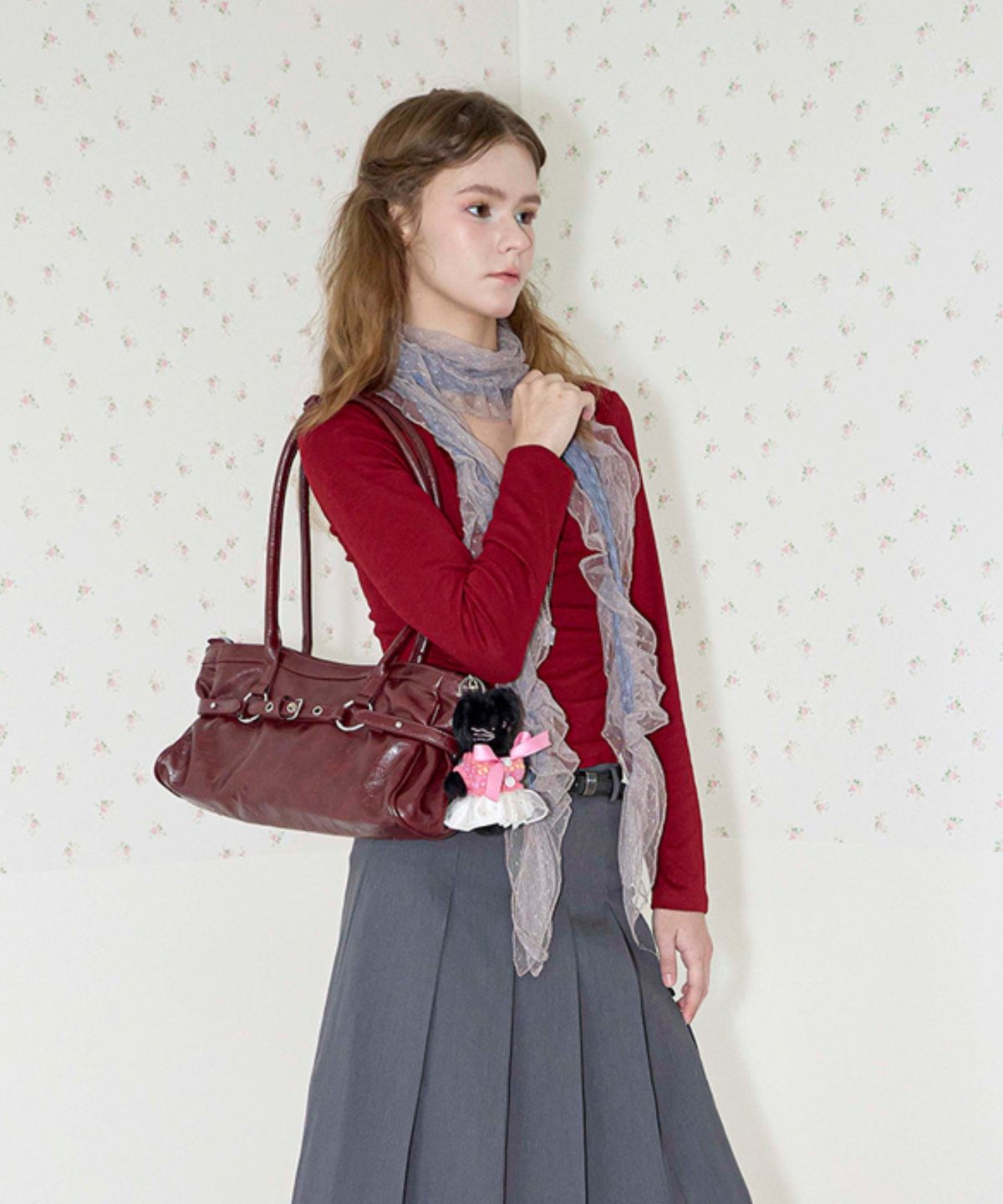쿨키튼(KOOLKITTEN) Retro Buckle East-West Bag 2colors
