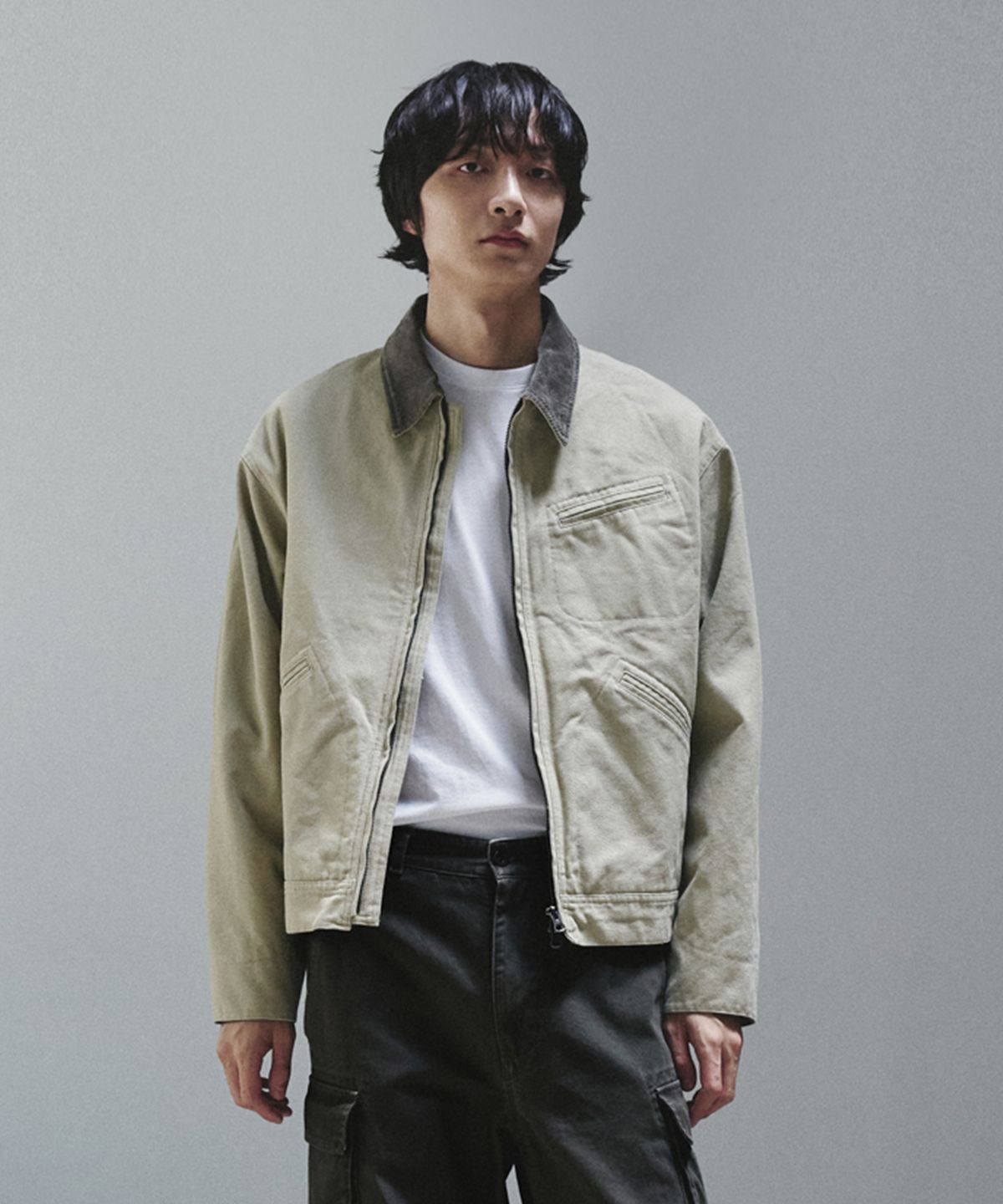 유니온블루(UNION BLUE) POREMAN WORK JACKET [SAND BEIGE]