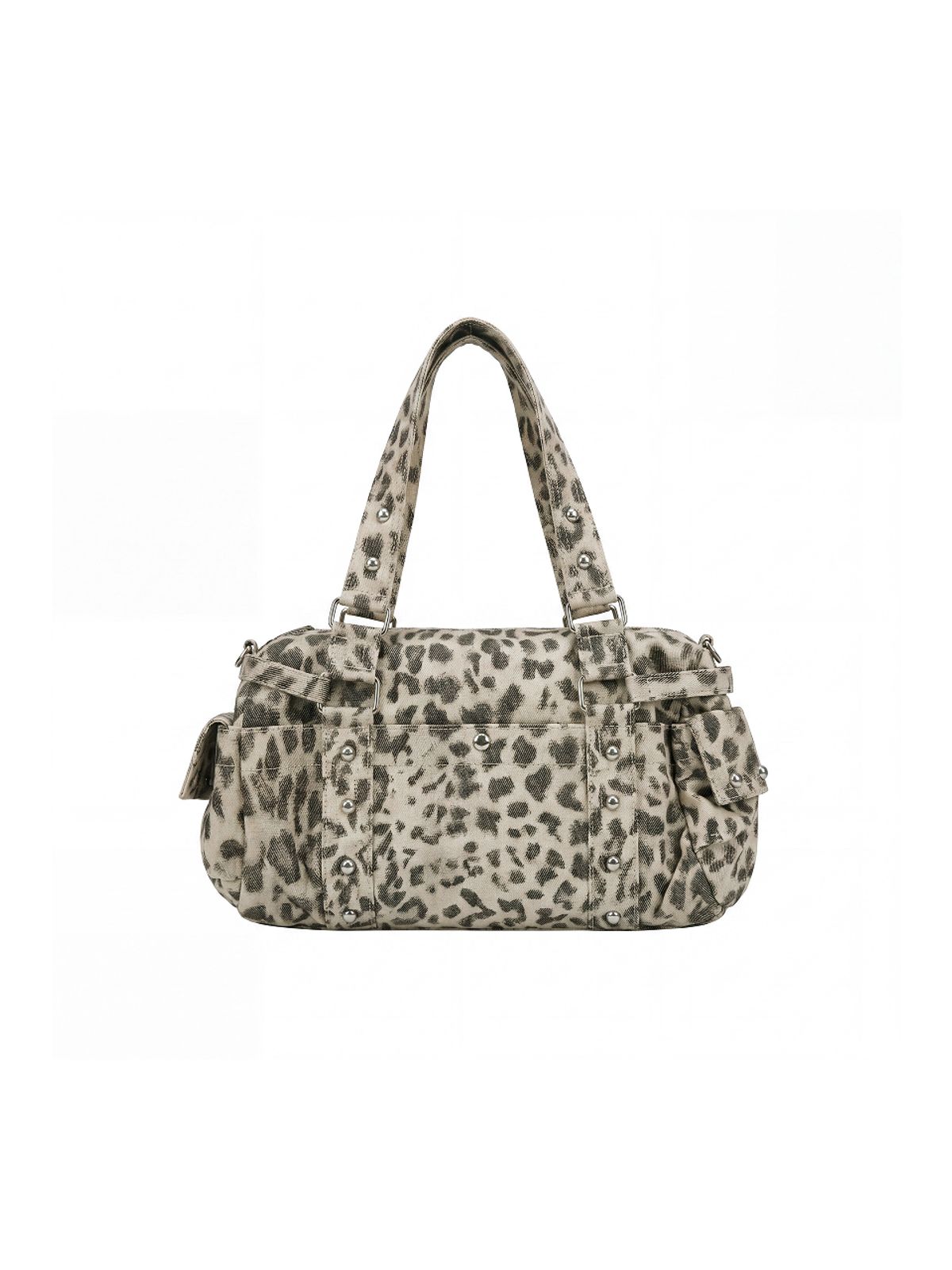 쿨키튼(KOOLKITTEN) Leoplard Studs Barrel Bag 2colors