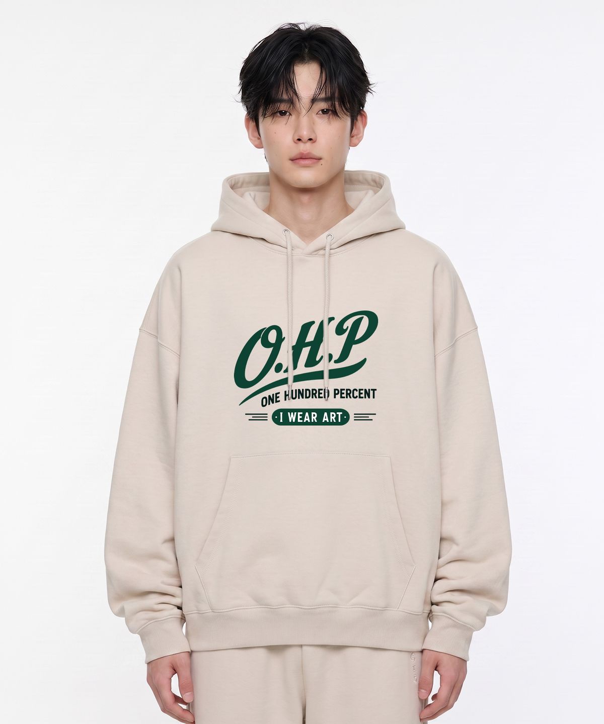 원헌드레드퍼센트(OHP) OHP 그린플로우 오버핏 헤비 후드