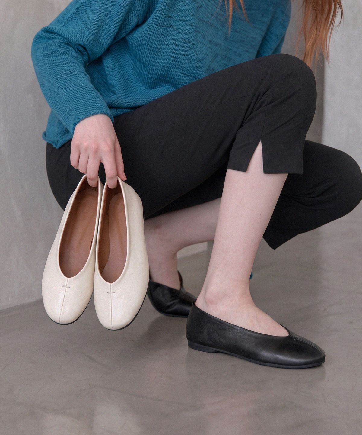 프리플라(FRI FLA) ljh7145 Seam Line Flat - 2 Colors