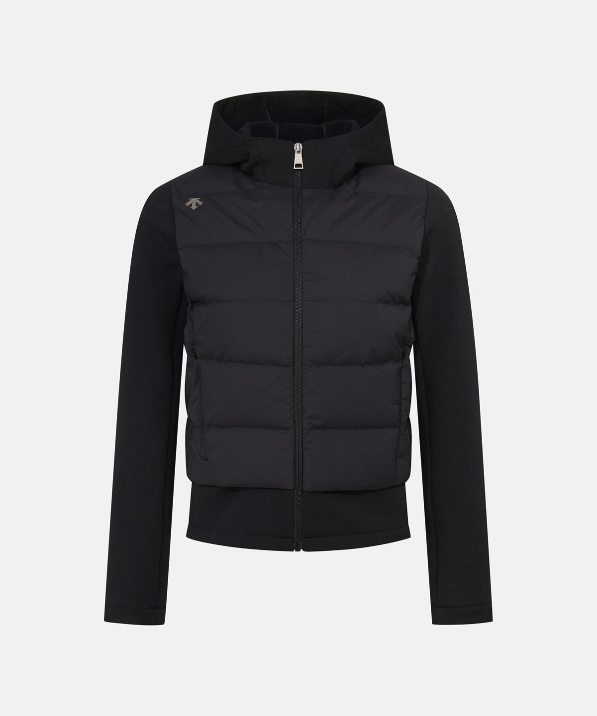 데상트(DESCENTE) 여성 경량 기모 덕다운 하이브리드 자켓 블랙 SR322PFT91