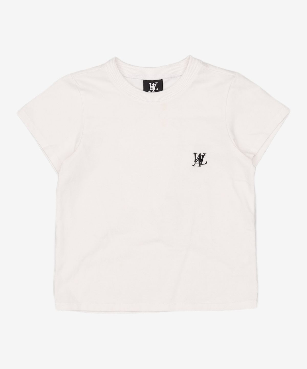 우알롱(WOOALONG) Signature soft slim line T-shirt - WHITE S