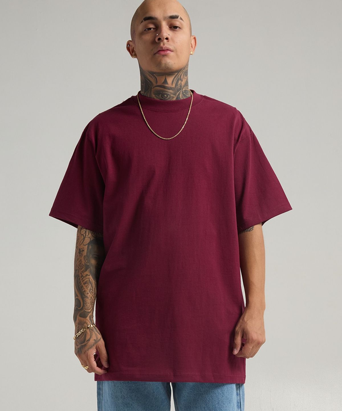 샤카웨어(SHAKA WEAR) 7.5oz 맥스 헤비웨이트 티셔츠 Burgundy