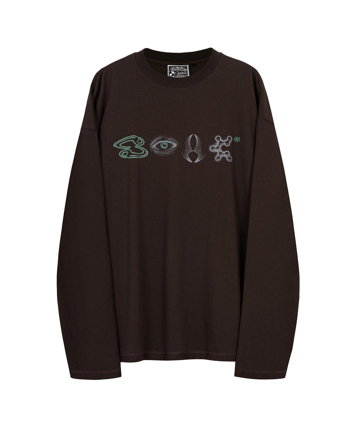 썸웨어 아웃사이드 하이킹 컴퍼니(SOMEWHERE OUTSIDE HIKING COMPANY) 올-시잉 아이 로고 롱슬리브_D/BROWN