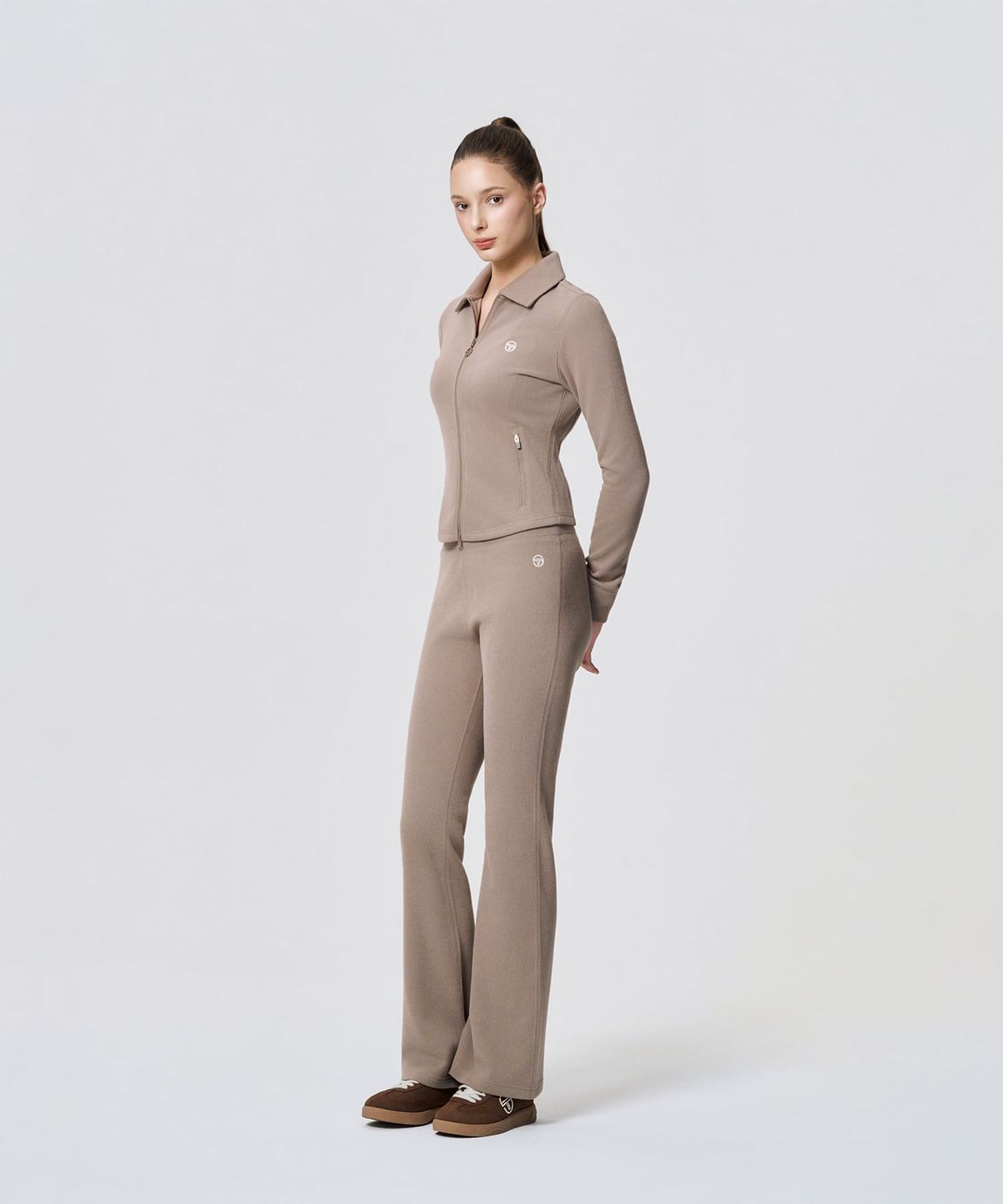 세르지오 타키니(SERGIO TACCHINI) W 골지 니트라이크 부츠컷 팬츠 (D.Sand)