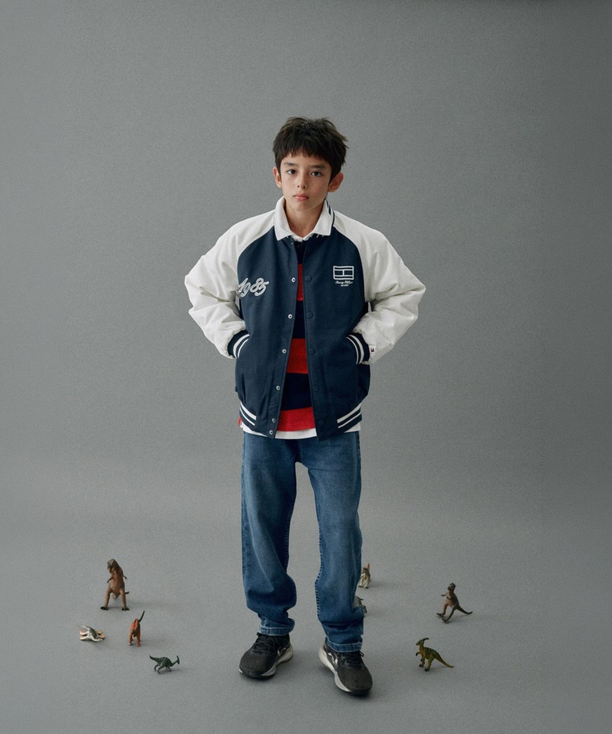 타미힐피거 키즈(TOMMY HILFIGER KIDS) 그래픽 자수 봄버 재킷