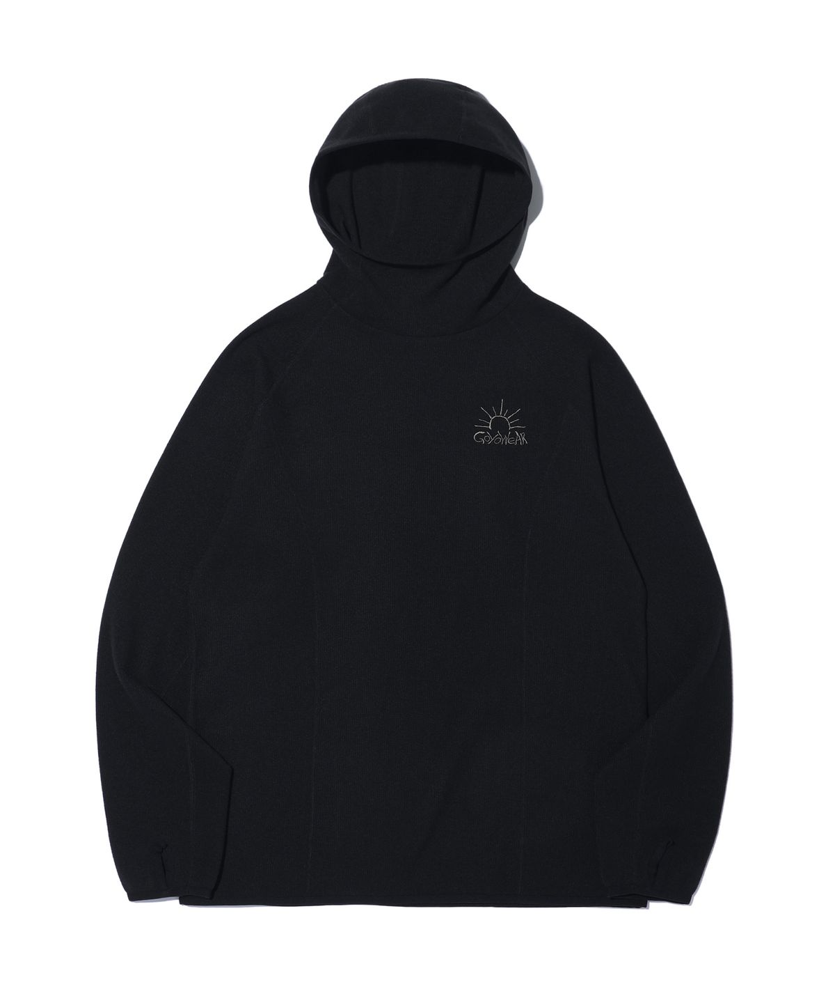 고요웨어(GOYOWEAR) 릴렉스드 와플 니트 후디 (블랙)