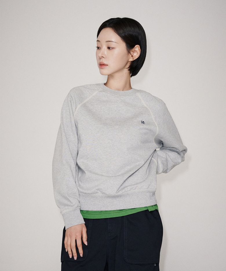 데일리 오버핏 맨투맨_MELANGE GREY