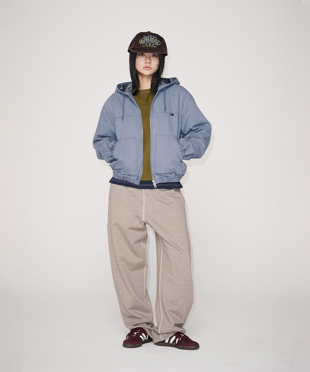 유니버스 가먼트(UNIVERSE GARMENT) 데일리 와이드 스웨트 팬츠_OATMEAL