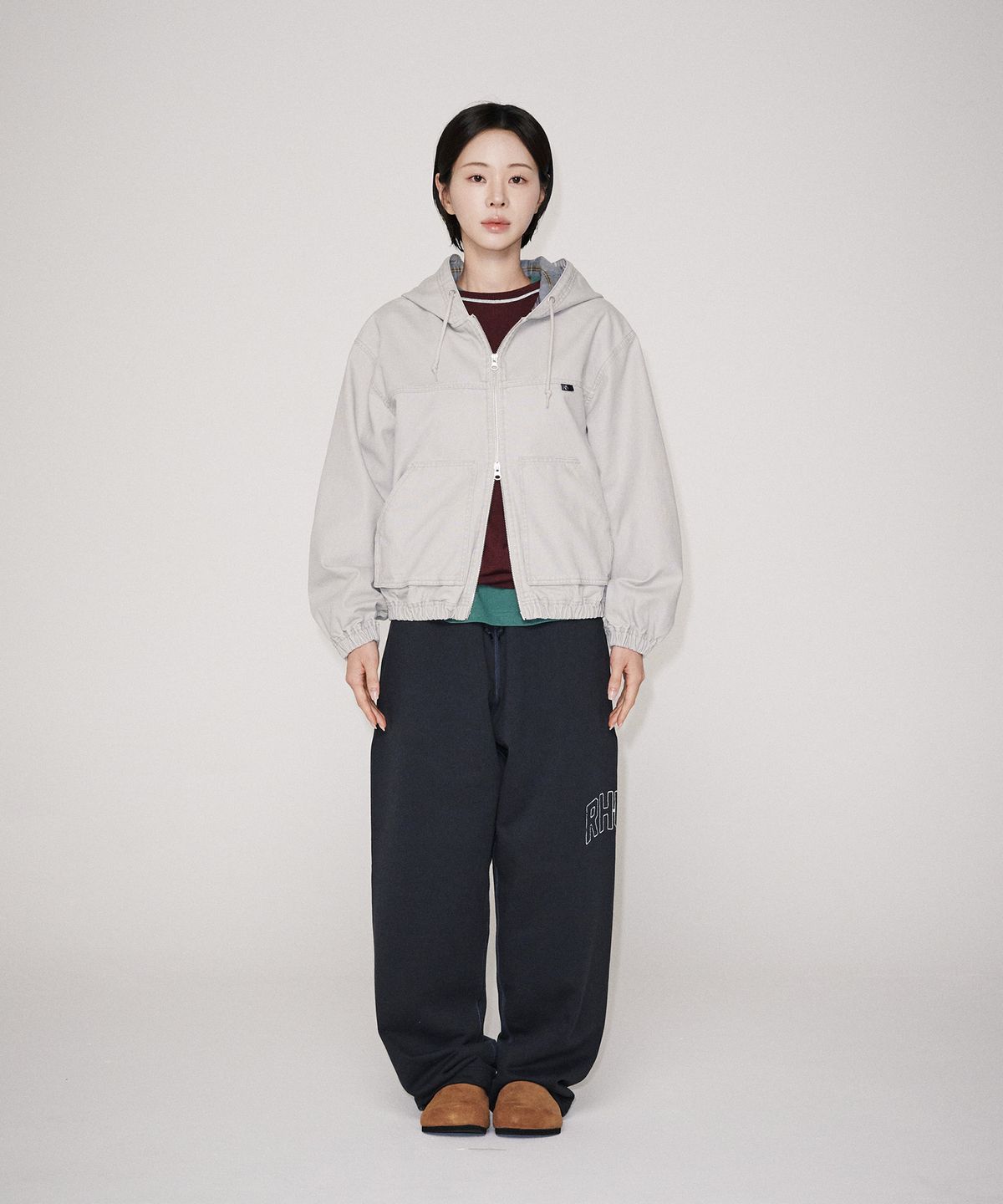 유니버스 가먼트(UNIVERSE GARMENT) 데일리 와이드 스웨트 팬츠_NAVY