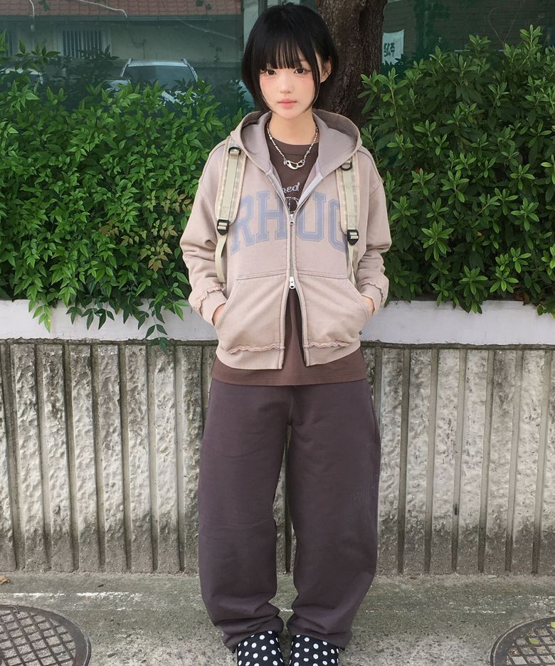 [유빈 pick] 데일리 와이드 스웨트 팬츠_CHARCOAL
