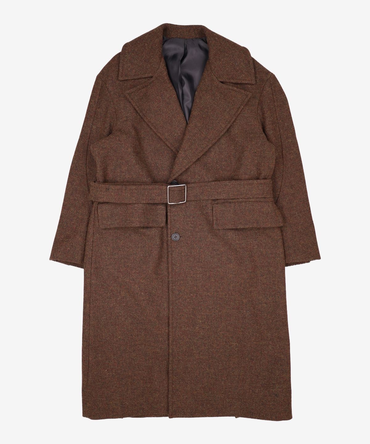 메종미네드(MAISON MINED) BLEND BROWN HALF DOUBLE COAT S