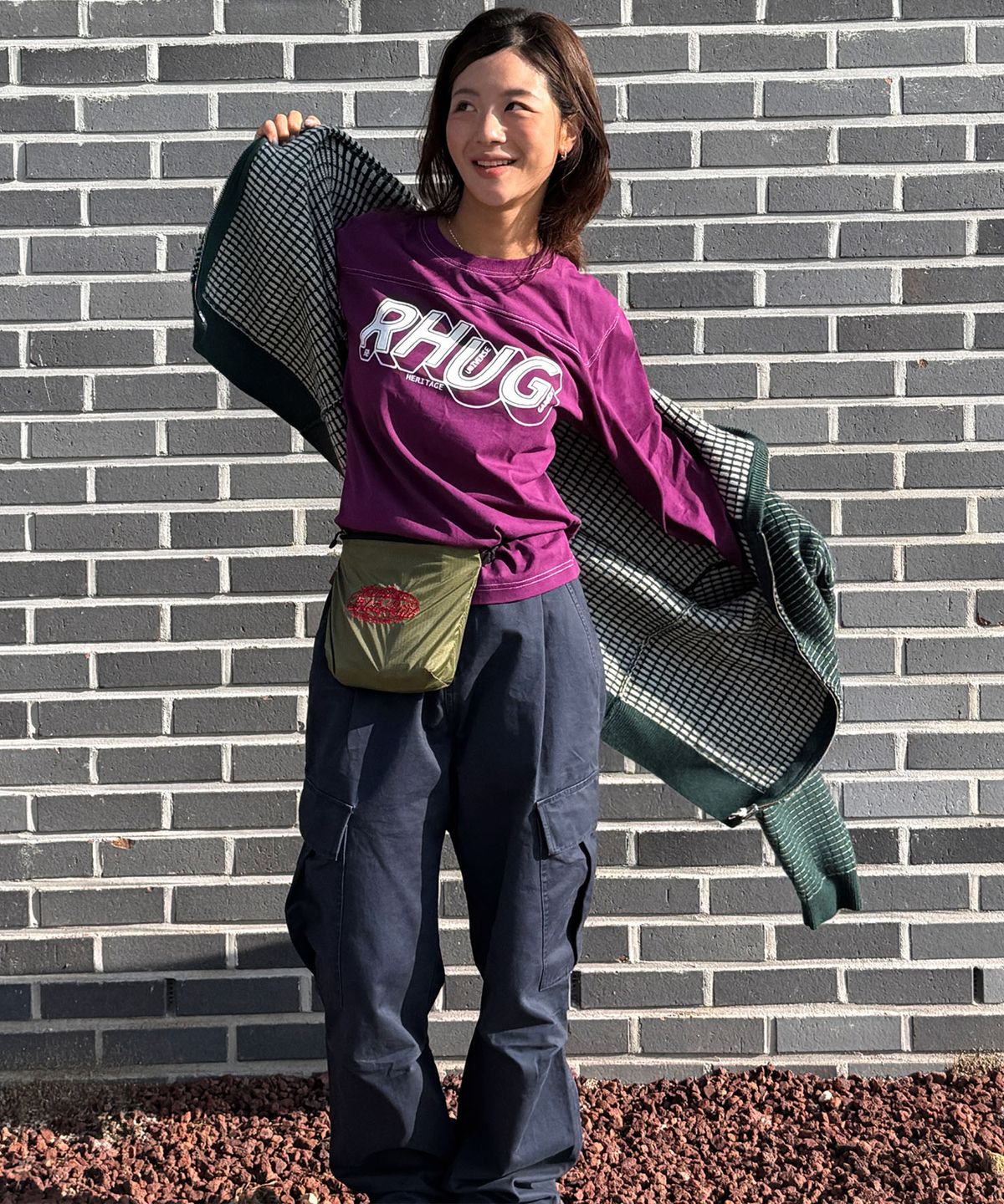 유니버스 가먼트(UNIVERSE GARMENT) 워시드 와이드 카고 팬츠_NAVY