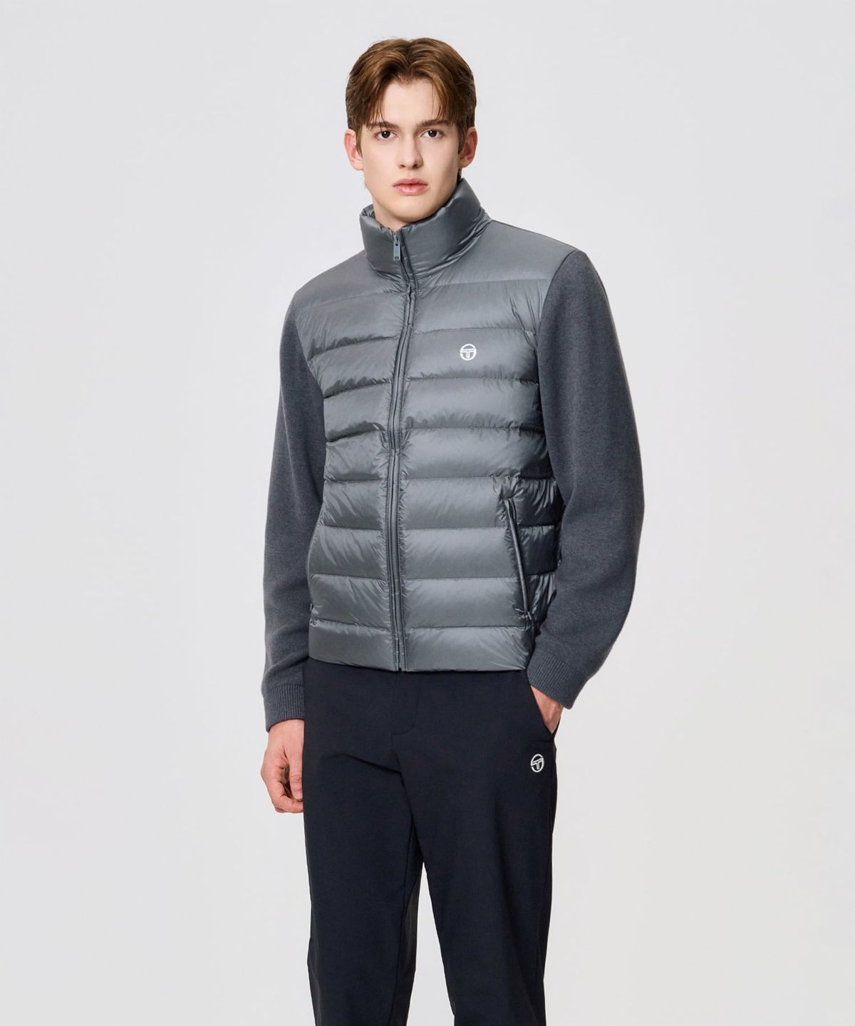 세르지오 타키니(SERGIO TACCHINI) M 스웨터 하이브리드 다운 (D.Grey)