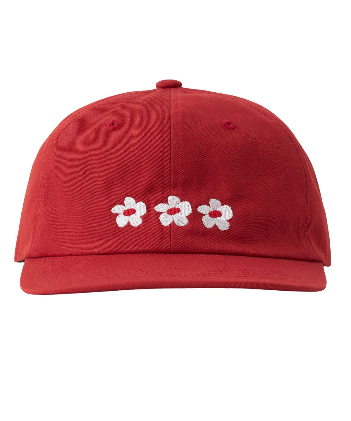 마린푸샤(MARINE PUSHYA) 3-Flower Flat Visor Cap / Signature red
