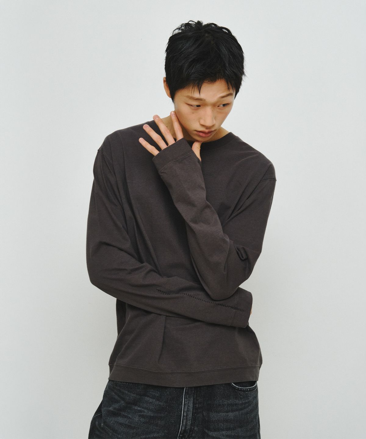 엔도어(ENDOOR) Finger Hole Stitch Long Sleeve (Dark Gray)
