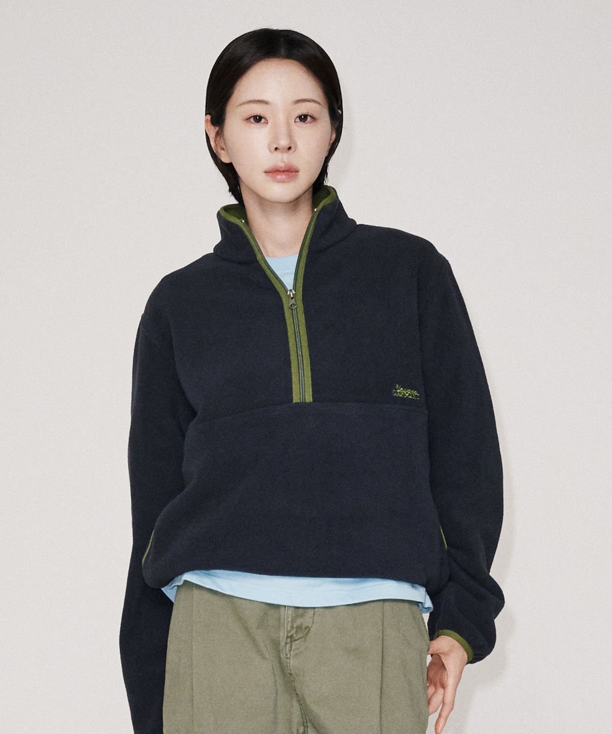 유니버스 가먼트(UNIVERSE GARMENT) HTG 플리스 하프 집업_NAVY