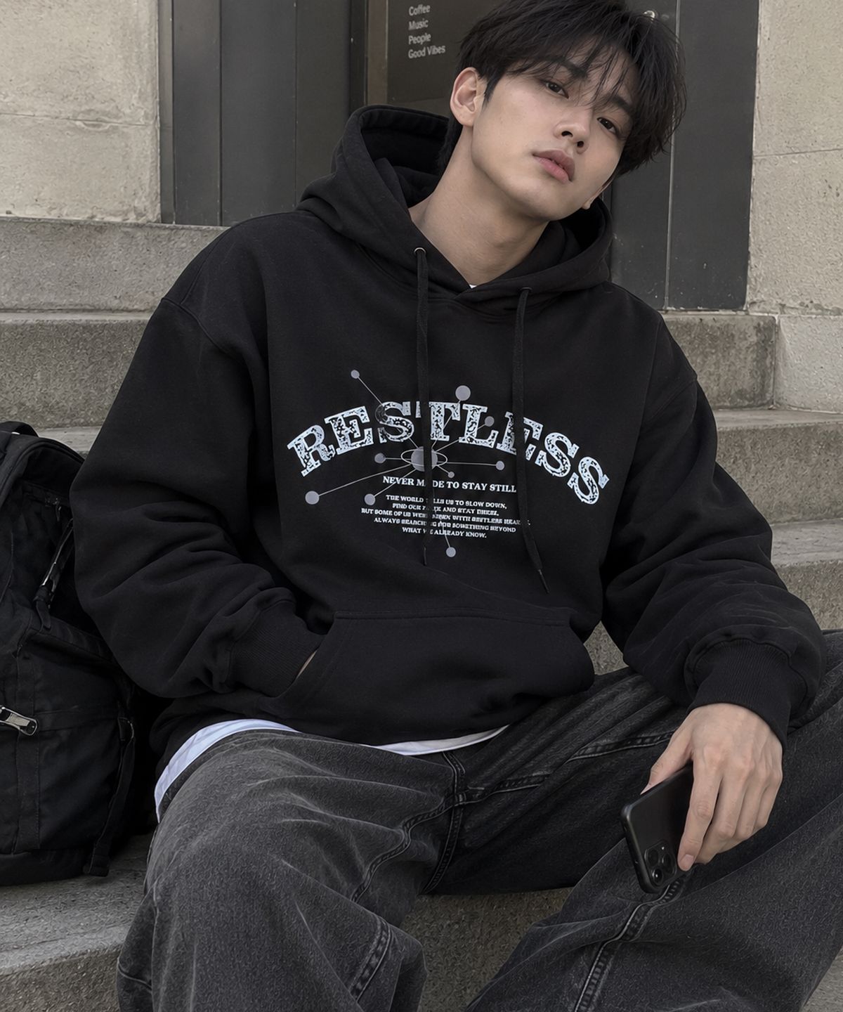 도톤(DOTON) ENDLESS MOTION HOODIE (Black)