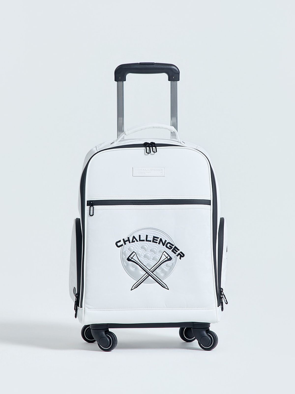 챌린저(CHALLENGER) 여성 카모 프린트 트롤리 캐리어백 화이트