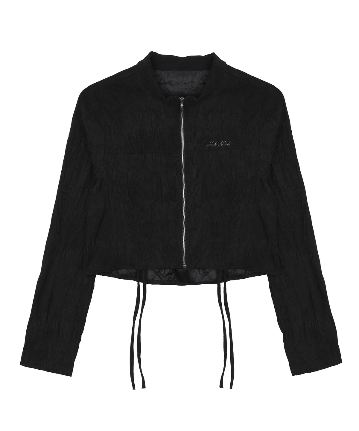 닉앤니콜(NICK&NICOLE) SUEDE STRING JACKET_BLACK