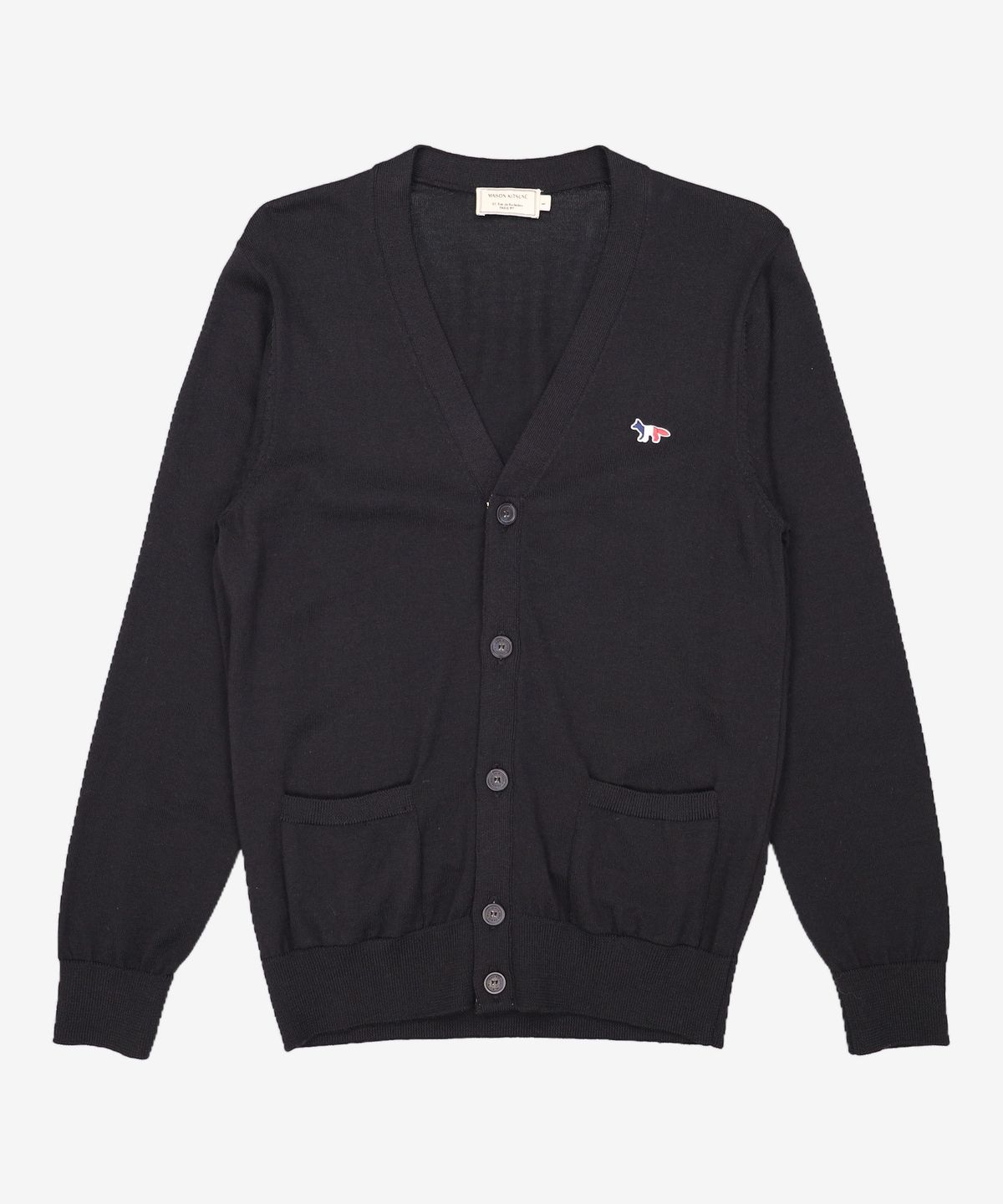 메종 키츠네(MAISON KITSUNE) 트리컬러 폭스 가디건 FU00501KT1036 P480 NAVY L