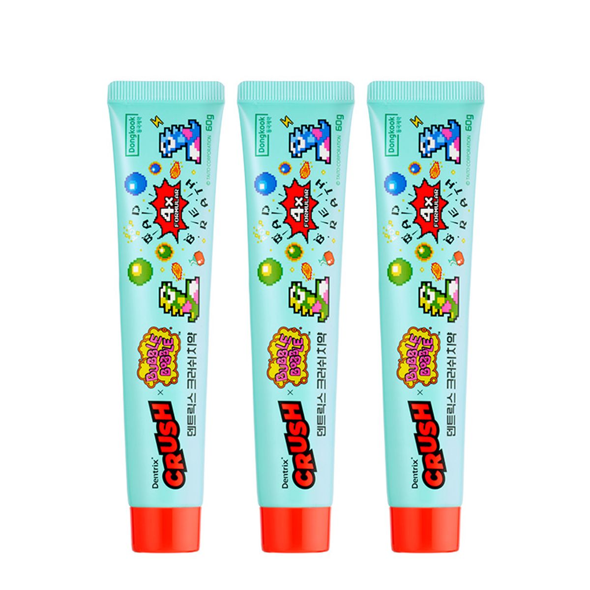 동국제약(DONGKOOK PHARM) 덴트릭스 크러쉬 치약 버블보블 에디션 60g 3개