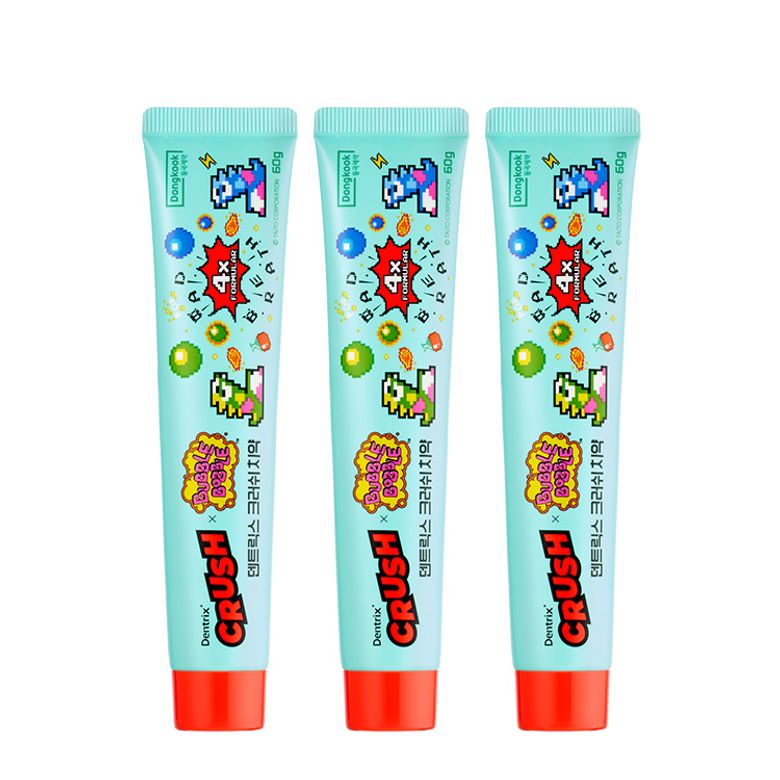 덴트릭스 크러쉬 치약 버블보블 에디션 60g 3개