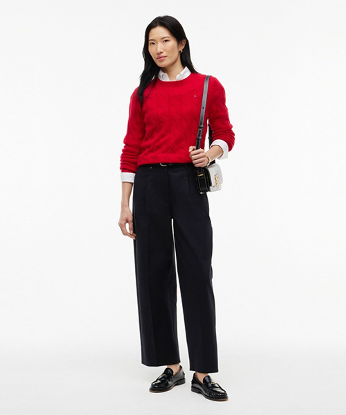 타미힐피거(TOMMY HILFIGER) 코튼 플리츠 배럴 치노 팬츠 (T22G7WPC061WT1BDS)