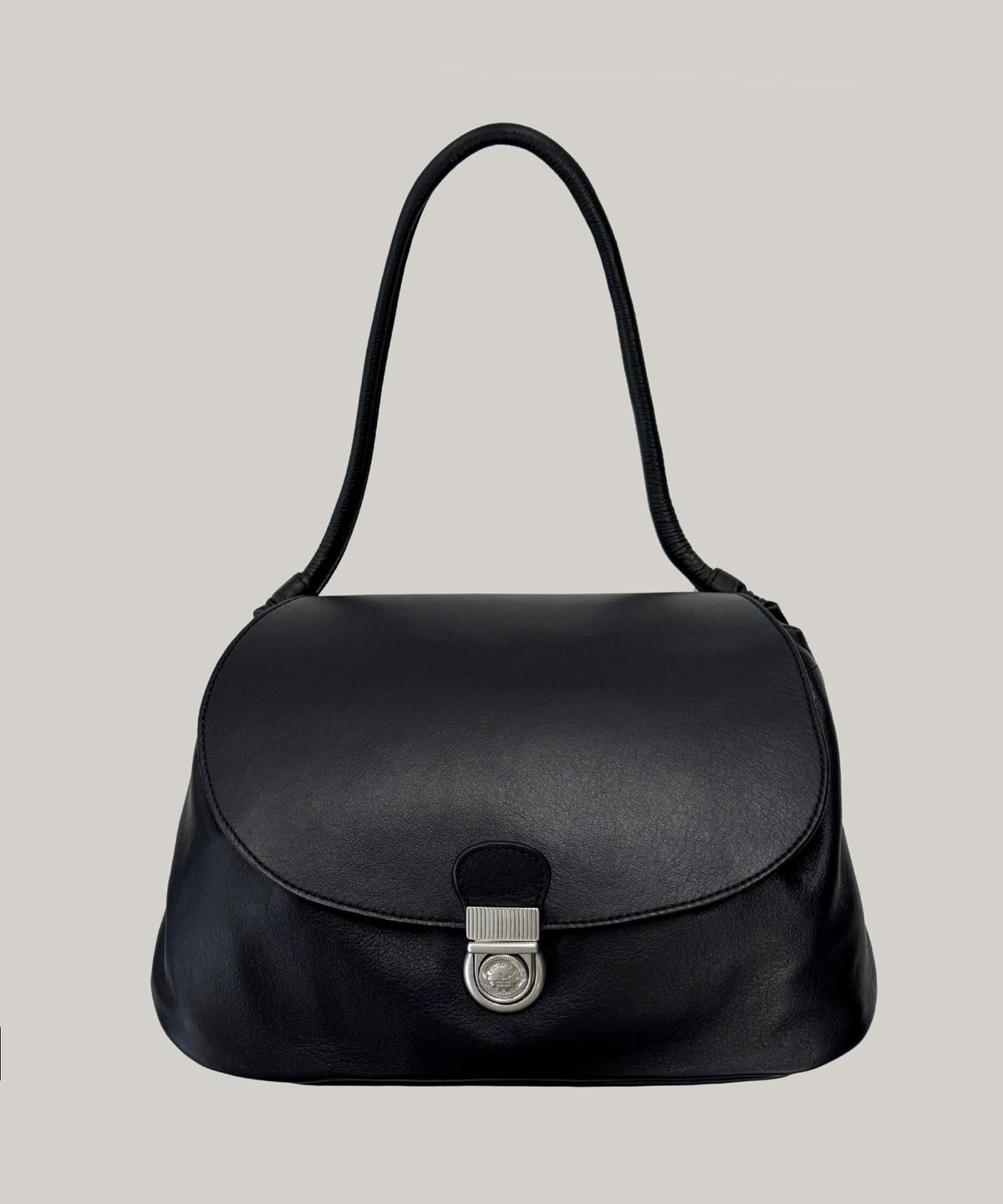 몽드몽드(MONDE MONDE) Lune Gather Shoulder Bag Black