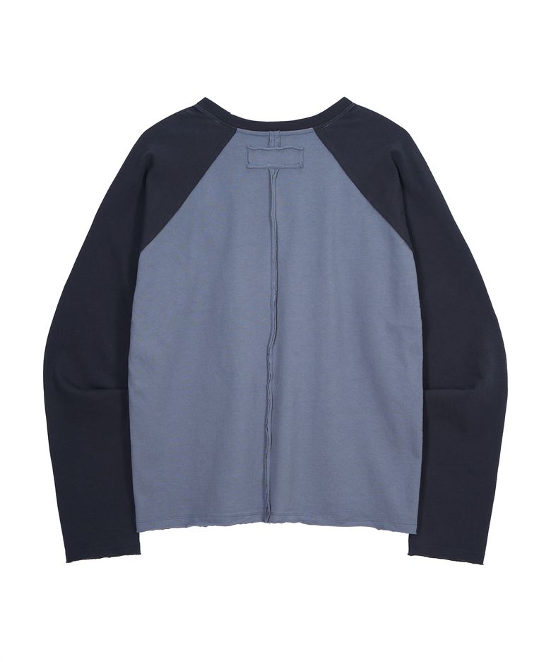 Reverse Raglan Long Sleeve (Navy)
