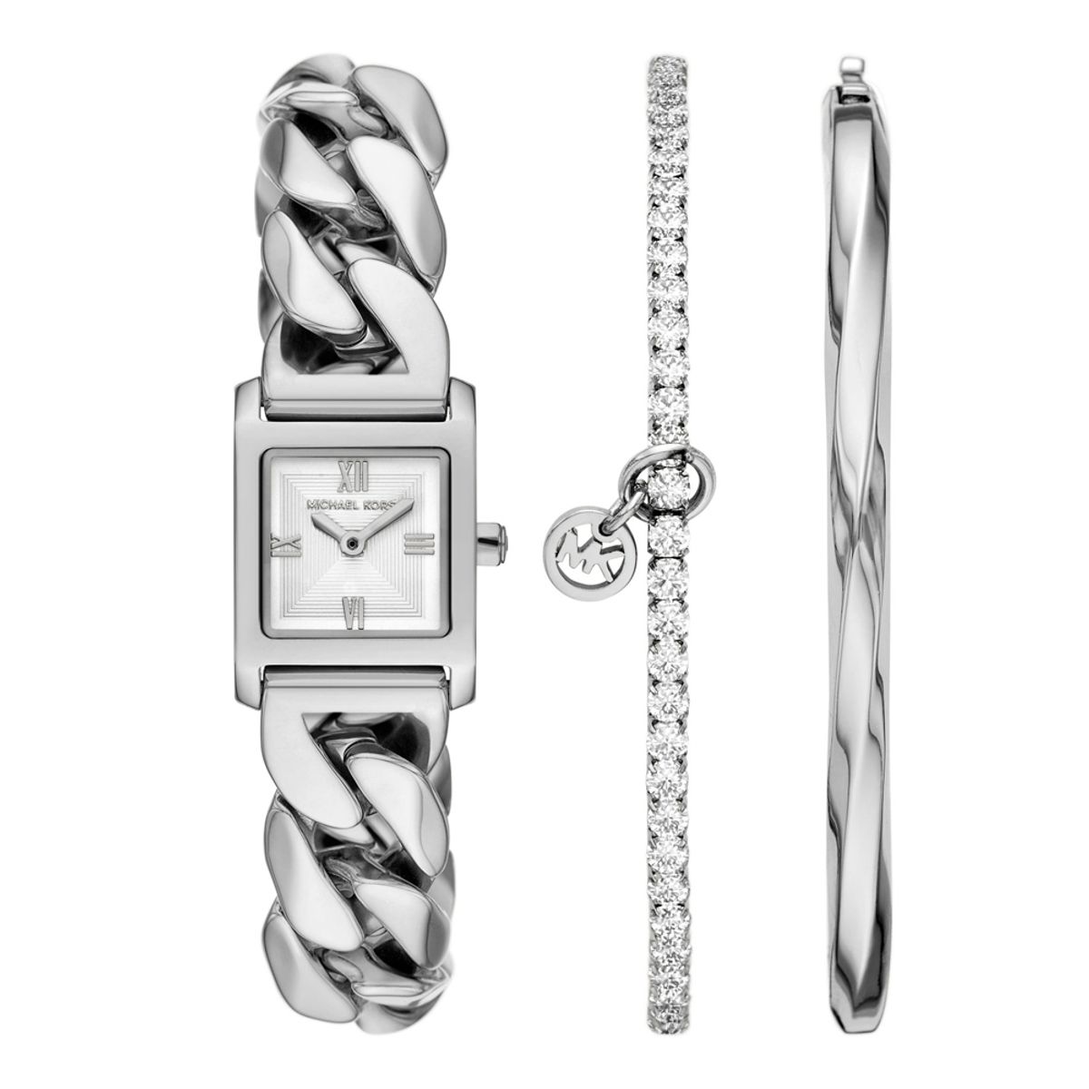 마이클코어스(MICHAEL KORS) MK7657SET (Georgie) 조지 스퀘어 팔찌 세트 여성 메탈시계