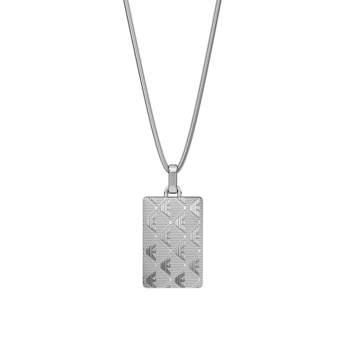 엠포리오 아르마니(EMPORIO ARMANI) EGS3362040 로고 도그 태그 목걸이
