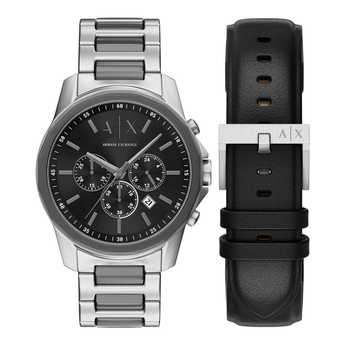 아르마니 익스체인지 시계(ARMANI EXCHANGE WATCH) AX7181SET 크로노그래프 스트랩 세트 남성 메탈시계