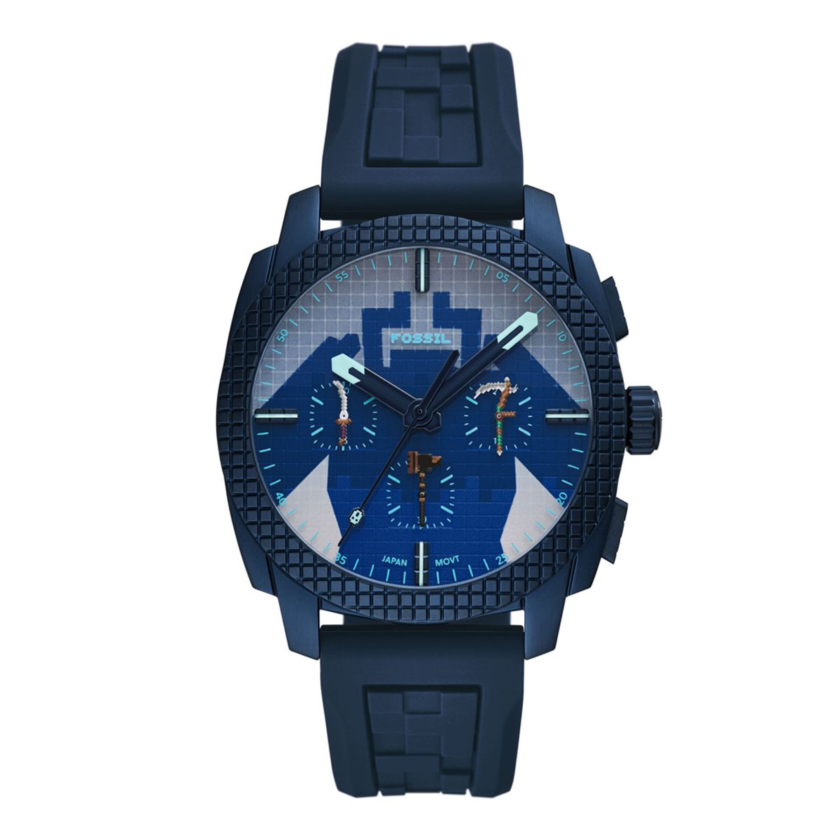 파슬(FOSSIL) LE1253 (Minecraft) 마인크래프트 크로노그래프 남성 우레탄시계