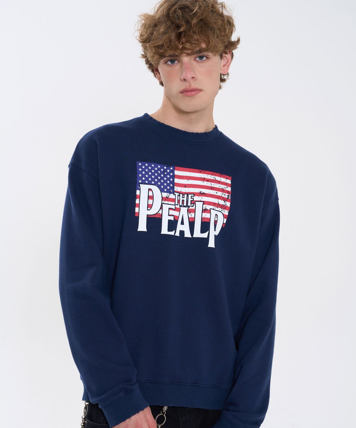 필프(PEALP) VINTAGE FLAG SWEATSHIRT 67 (NAVY)