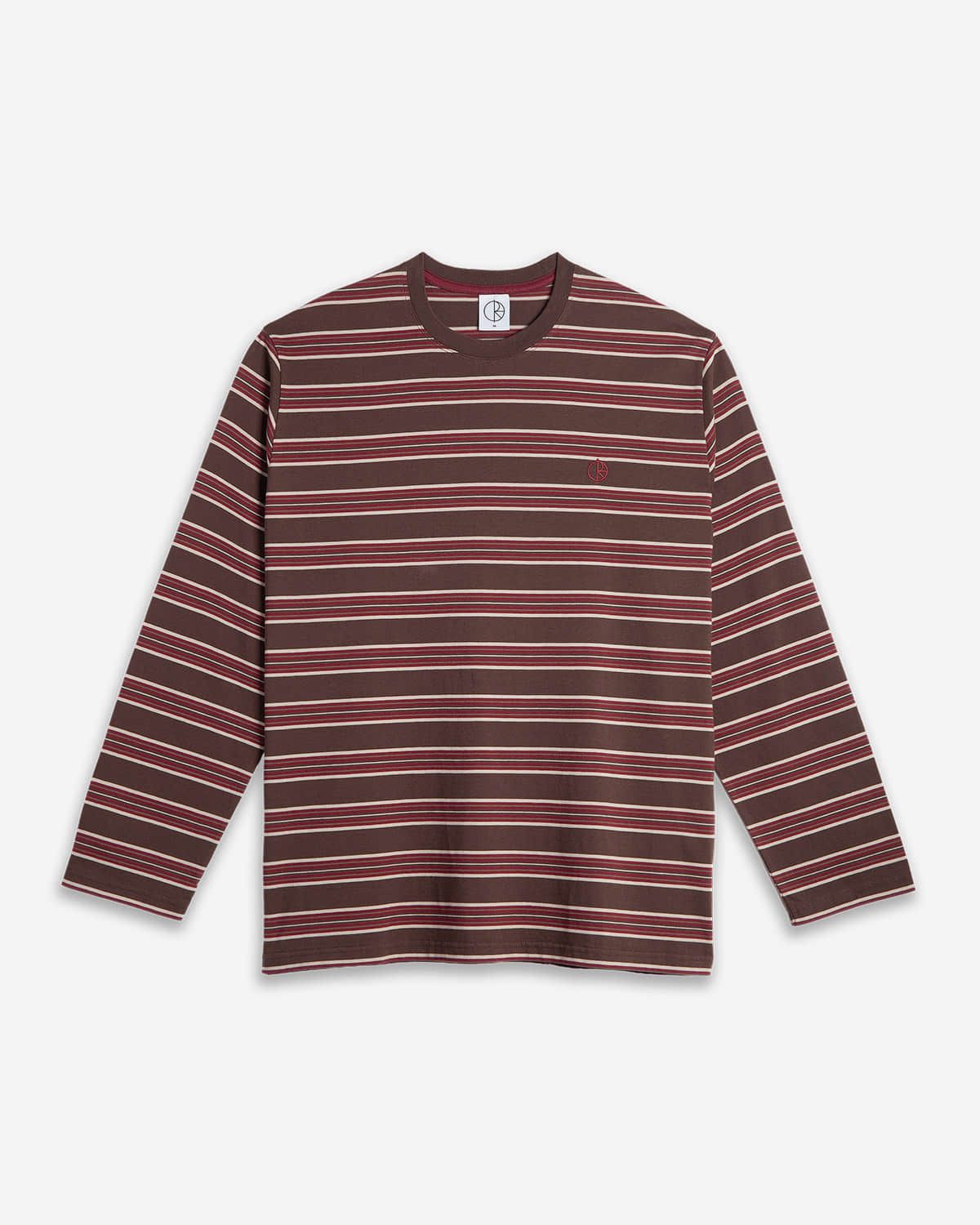 폴라(POLAR) Steve LS Tee Stripe - Brown/Red