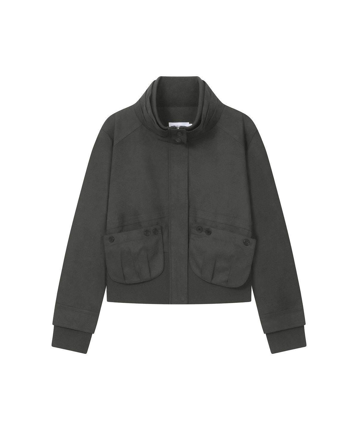 미세키서울(MISEKI SEOUL) Cowl high neck pocket jacket CHARCOAL