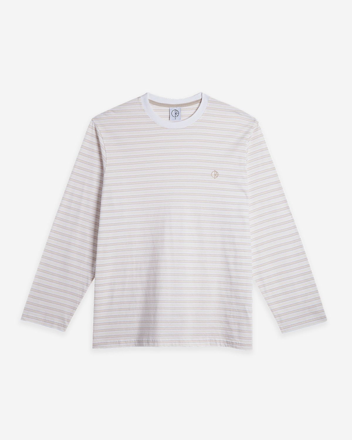 폴라(POLAR) Steve LS Tee Stripe - White/Taupe