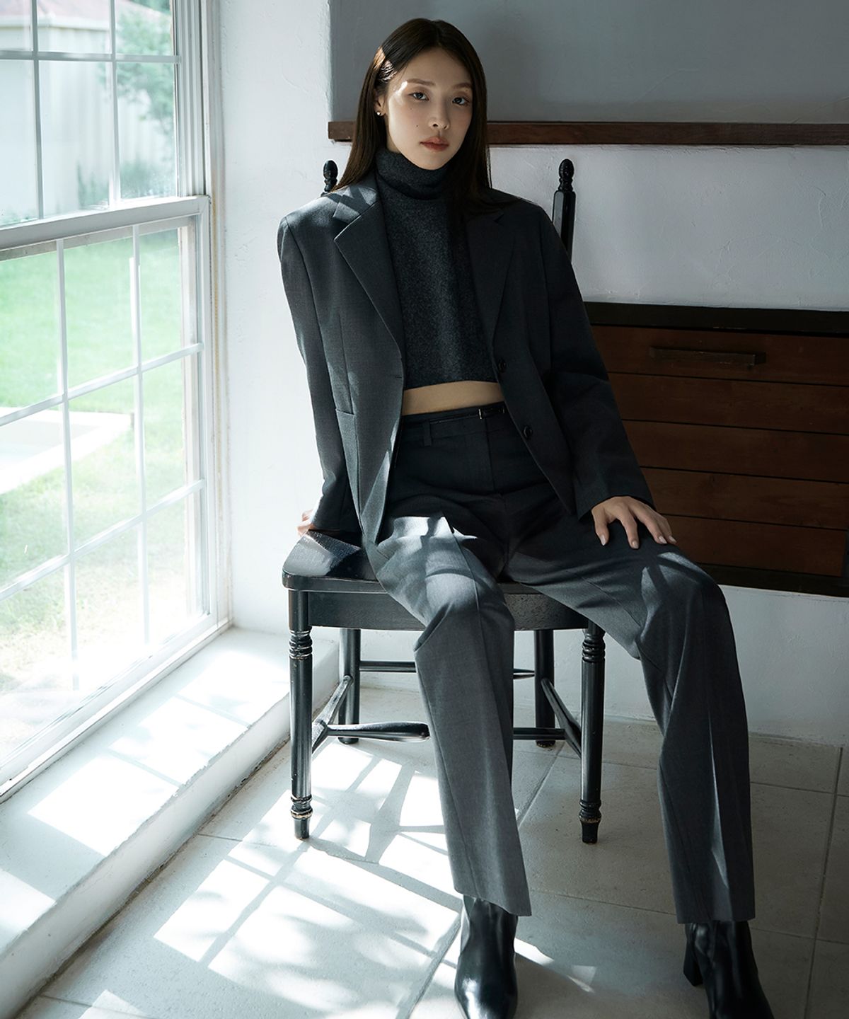 지이크 서촌 하우스(SIEG SEOCHON HAUS) [Women] Cerruti Wool Tailored Set-Up (PPEAH4403_PPFAH4402)