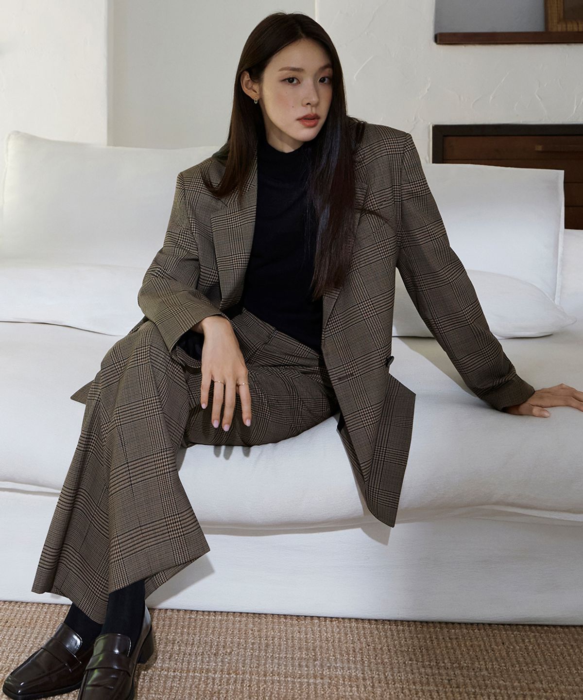 지이크 서촌 하우스(SIEG SEOCHON HAUS) [Women] Marzotto Glen Check Tailored Set-Up (PPEAH4406_PPFAH4406)