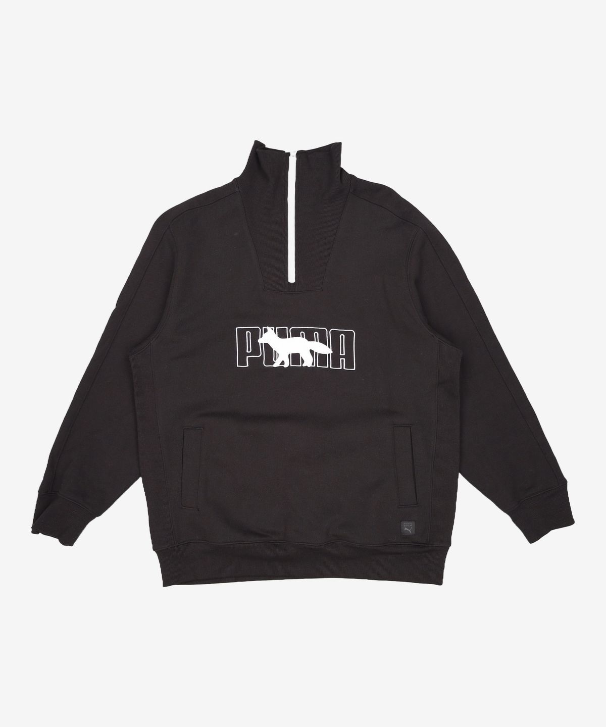 푸마(PUMA) 푸마 X 메종 키츠네 하프 집업 FT 스웨터 - 블랙 / 532322-01 M
