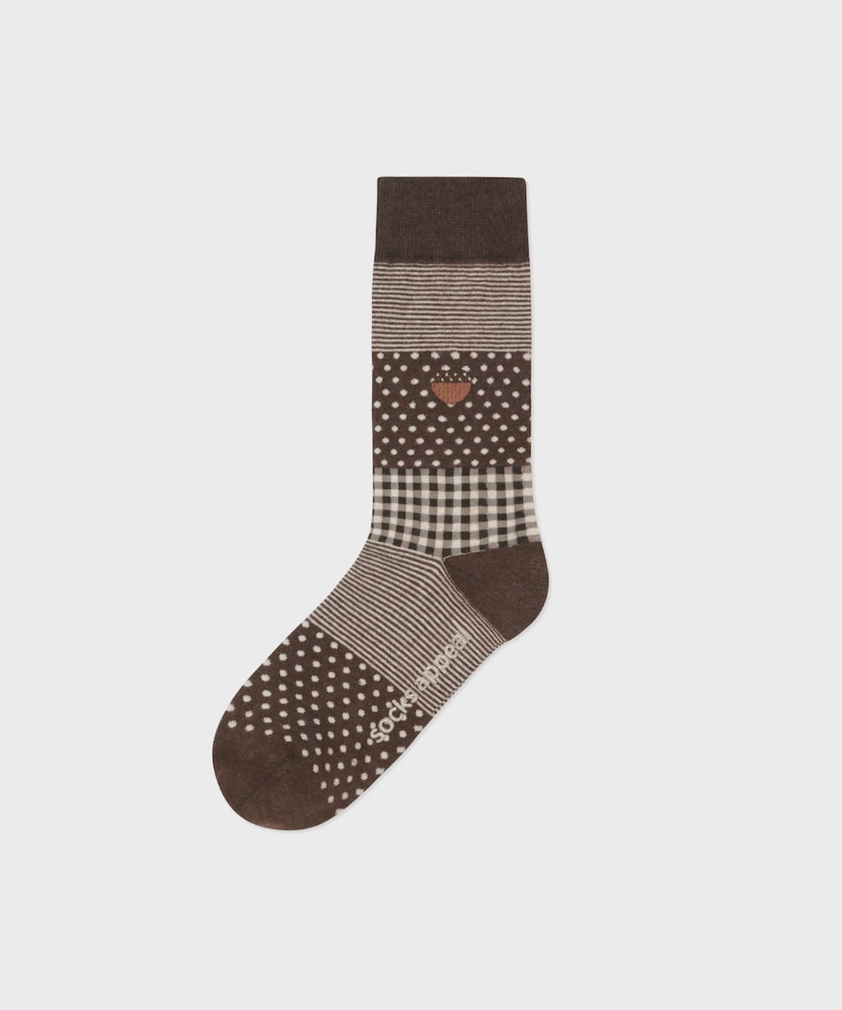 삭스어필(SOCKS APPEAL) embroidery patchwork heart acorn