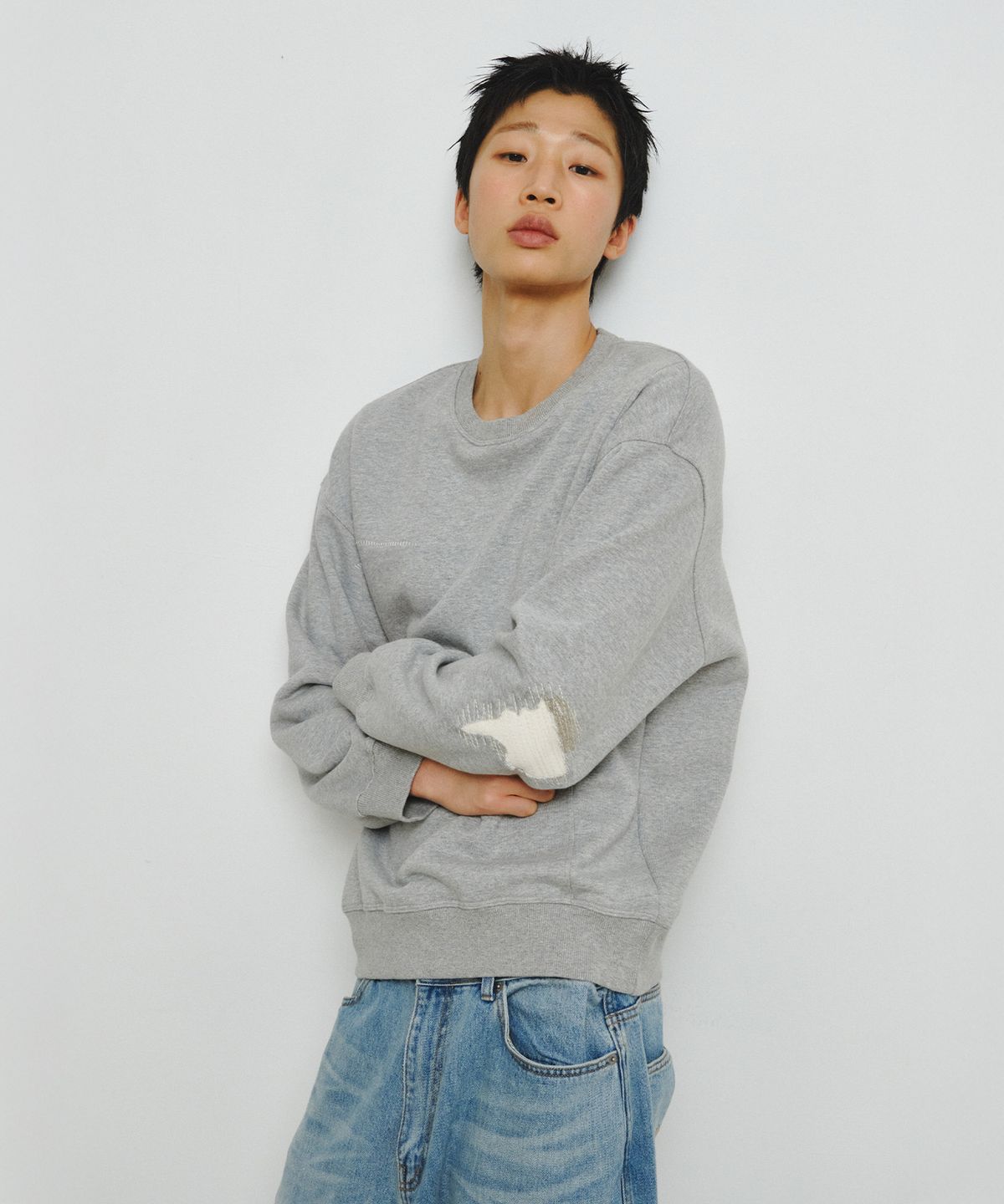 엔도어(ENDOOR) Mend Stitch Sweatshirt (Gray)