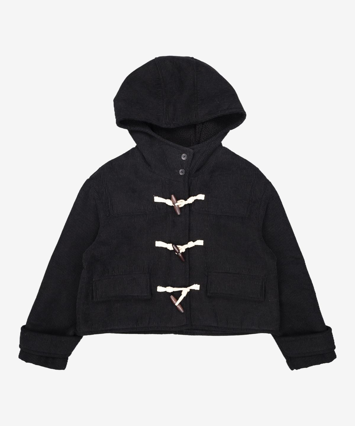 미쏘(MIXXO) 후드 크롭 더플 코트_MIWJHDV01C L