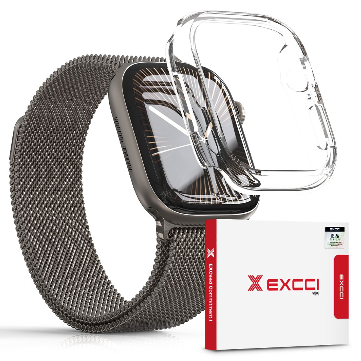 엑씨(EXCCI) 애플워치 12 42mm 46mm 슬림 투명 액정 보호 케이스