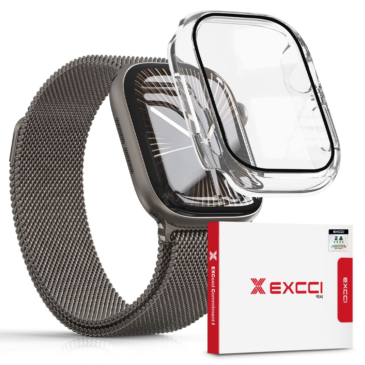 엑씨(EXCCI) 애플워치 12 42mm 46mm 풀커버 액정 보호 케이스