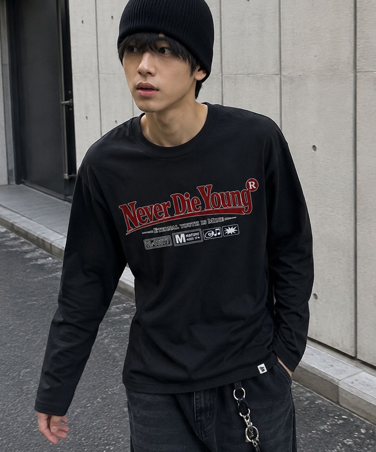 그레이버 오디너리(GRAVER ORDINARY) [ODNR UNISEX]Naver Die Young 롱슬리브 긴팔티셔츠_3color