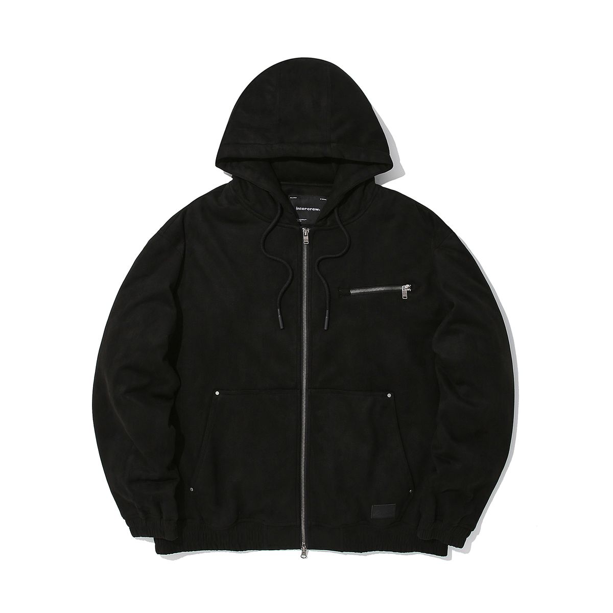 인터크루(INTERCREW) 인조 스웨이드 후드 워크자켓 블랙 ITA4UP01ABK